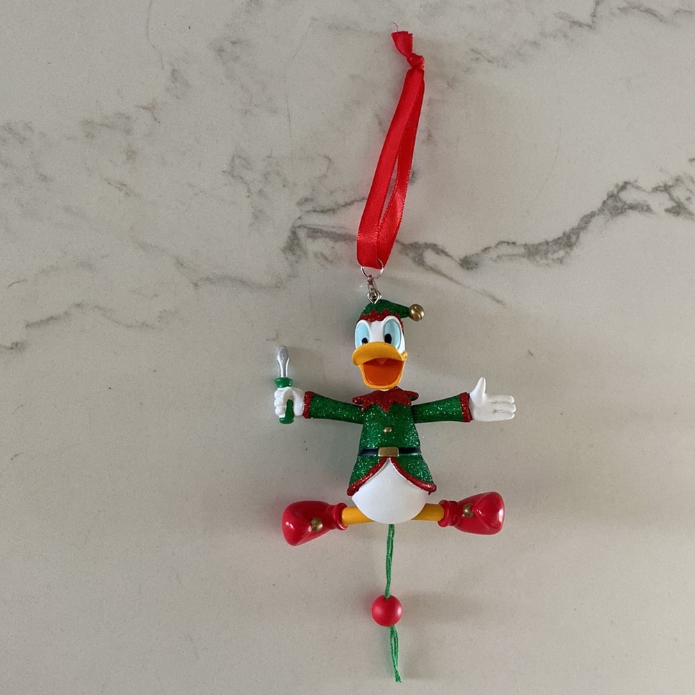 Disney Donald Duck Elf Marionette Ornament - Picture 2 of 6